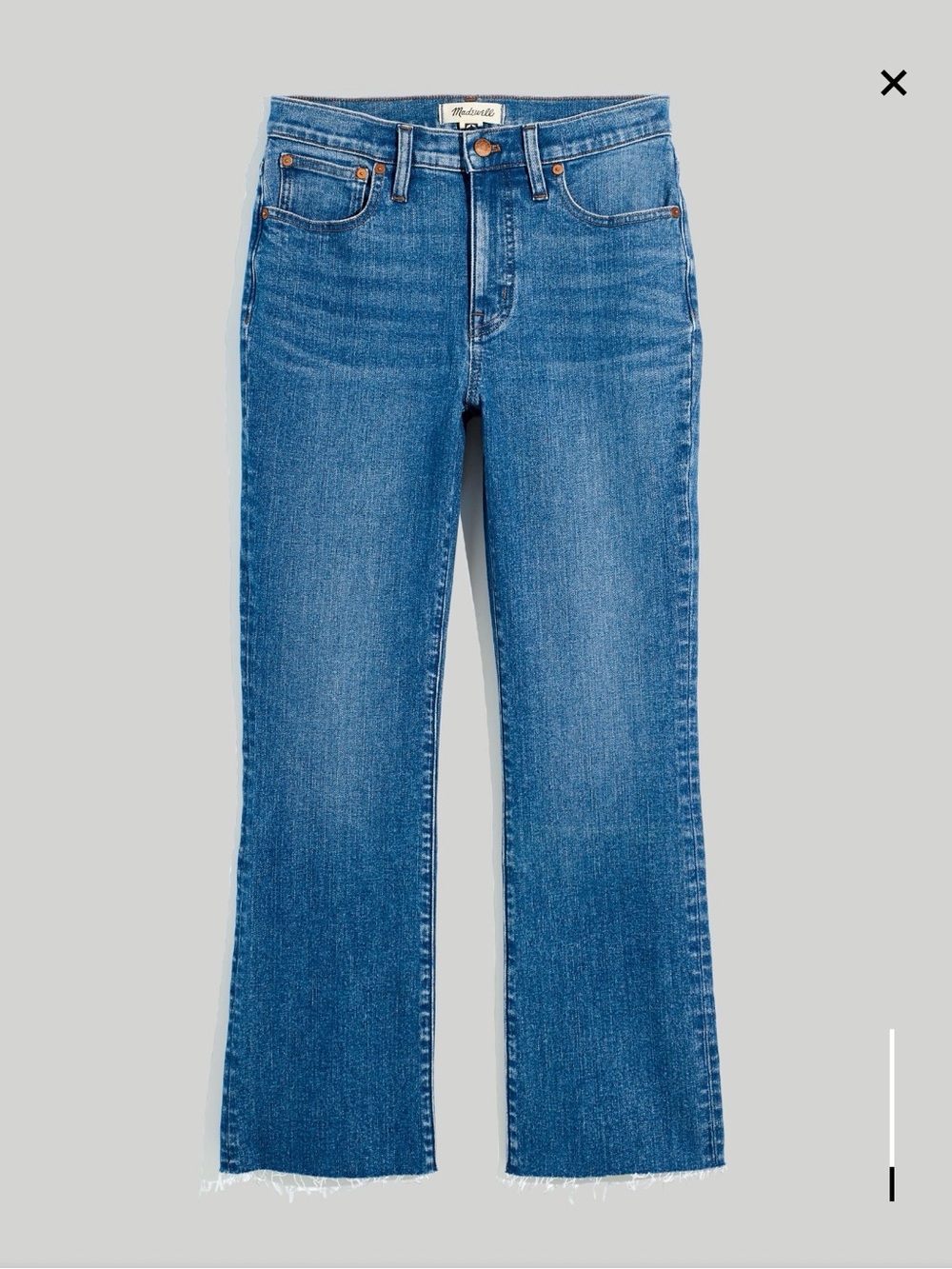 Madewell Kickout Crop Jeans in Cherryville Wash Size 32